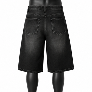 Premium Quality Custom Denim Jorts Men's Loose Fit Streetwear Jean Shorts Supplier - Product Image 2