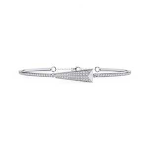 Bracelet en diamant cultivé en laboratoire, bracelet en diamant Ethereal Bypass, bracelet en diamant bicolore or, pour cadeau et fête, vente en gros, articles raffinés - Product Image 1