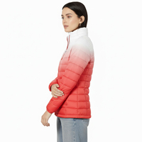 Doudoune légère personnalisée pour femme grande taille, col montant, imperméable, respirante, fermeture éclair, broderie sur toile