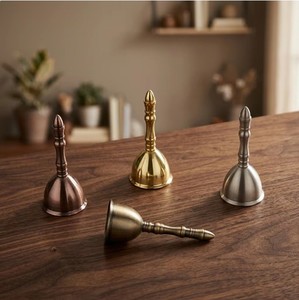 Premium Handcrafted Brass Pooja Bell Traditional Temple Aarti Ghanti <b>Mandir</b> Religious Worship Home Decor HI-SAFE LOCKS WARE - Product Image 1