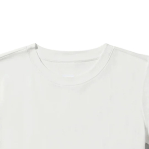 Women's <b>White</b> <b>Crop</b> <b>Top</b> Short Sleeve Crew Neck 100% Cotton Knitted Casual T-Shirt Breathable Solid Color Regular Fit - Product Image 4
