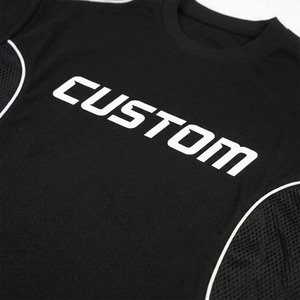 Custom Men's Short Sleeve Sporty T-<b>Shirt</b> Black O-Neck Quick Dry <b>Polyester</b> Regular Fit Letter Print Front - Product Image 6