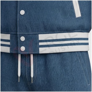 Conjunto Deportivo Azul Unisex de Manga Larga con Capucha y Botones en la Parte Delantera, Color Sólido, Corte Regular Informal, Ropa de Otoño, Material Transpirable - Product Image 5