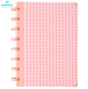 SWORLD Wholesale <b>A5</b> Block <b>Notepad</b> PP Cover Spiral Binding Building Block Design Multicolor DIY Notebook OEM ODM - Product Image 3