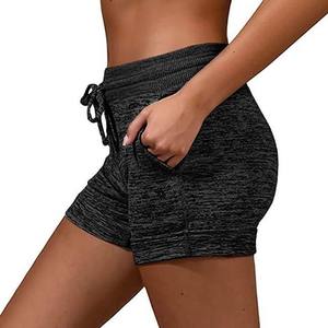 Shorts décontractés pour femmes, sportifs, taille haute, avec cordon de serrage, pour l'été, à porter au quotidien, doux et confortables, en spandex et polyester - Product Image 6