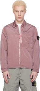 Men's Pink Zipper Closure Shirt <b>Jacket</b> Solid Color Turn-down Collar Casual Outdoor Wear Summer Polyester Material - Product Image 6