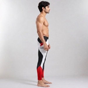 Leggings athlétiques pour hommes avec tissu anti-humidité, coupe confortable et mouvements libres pour les séances d'entraînement intenses - Product Image 6