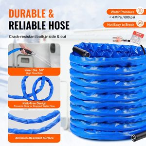 Tubo Acqua Riscaldato per Camper da 30 Metri con Copertura Corrugata, Sistema Antigelo Automatico Autorregolante a 45°F per Accessori Esterni - Product Image 6