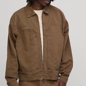 Wholesale denim <b>jacket</b> custom <b>jacket</b> oversized <b>jacket</b> washed denim fall <b>jacket</b> USA market - Product Image 4