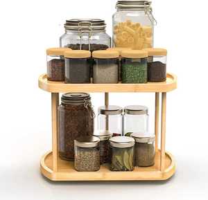 3 Tier Black Metal Mesh Spice Rack Organizer Kitchen Countertop Seasoning Bottle Holder Storage Shelf <b>Desktop</b> Display <b>Stand</b> - Product Image 5