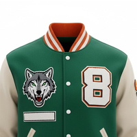Veste universitaire en chenille brodée de haute qualité pour hommes - Streetwear d'hiver respirant et écologique avec logo frontal