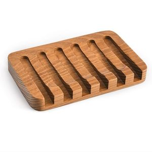 Plateaux porte-savon en bois : Acacia naturel, Bambou, Caoutchouc, Pin – Support en bois pour savons, accessoires de décoration de salle de bain - Product Image 2