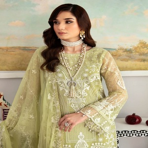 ชุดเดรสปักลายสำหรับผู้หญิง3ชิ้นชุดแต่งงานส่าหรีอินเดียปากีสถานปากีสถานปากีสถานอินเดีย - Product Image 5