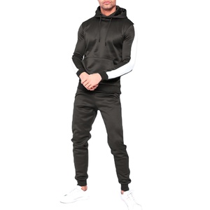 Custom Men's Gym Wear Set Cotton Jogger Polyester Athletic Outfit Hood Solid Two-Piece Rhinestone Sublimation Design DTF/DTG - Product Image 1