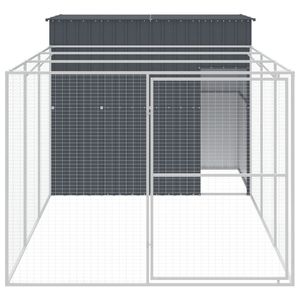 84.3 antracite "x 179.9" x 71.3 "casa per cani in acciaio zincato con case e mobili per animali domestici - Product Image 3