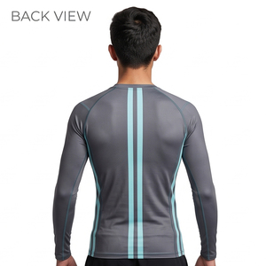 Custom Logo Short Rash Guard Swimwear Unisex Quick Dry Breathable UPF 50+ <b>Compression</b> Shirts BJJ MMA Grappling Eco-Friendly 100% - Product Image 2