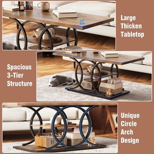 Mesa de Centro de Metal Negro Resistente con Diseño de Lujo para una Decoración Elegante de la Sala de Estar, Moon Star Exports, Muebles Personalizados - Product Image 4