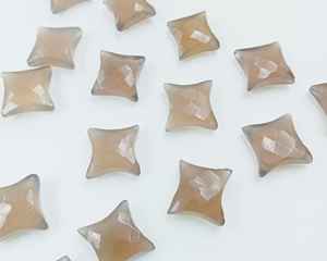 Cuentas de Piedra Lunar Gris en Forma de Estrella Ninja, Gemas Talladas Sueltas para Joyería, Proveedor Mayorista - Product Image 4