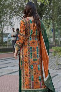 Ready Made 3-Piece Muslin <b>Suit</b> with Full Heavy <b>Fancy</b> Real Mirror Hand Work Dupatta Salwar Kameez <b>Fancy</b> Lace Dupatta Party Wear - Product Image 2