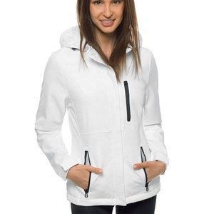 Veste softshell pour femme, couleur violette, hiver, à capuche, coupe-vent, imperméable, respirante, doublée de polaire, fermeture éclair, vêtements d'extérieur - Product Image 6