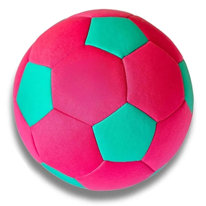 Ballon de football rose et vert écologique, durable, souple, confortable et léger en mousse pour enfants, pour jouer en intérieur et en extérieur - Product Image 1