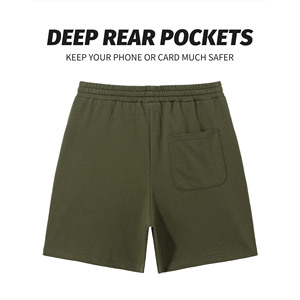 Shorts Deportivos Personalizados al por Mayor para Hombre, de Algodón Grueso de 400 g/m², Estilo Vintage, Diseños Personalizados, Shorts de Chándal Lisos para Hombre - Product Image 1