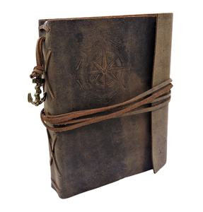 Personalized A5 Leather Magnetic <b>Diary</b> with Custom Logo Travelers Pirate Design Sewing Binding-Gift - Product Image 1