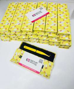 GETUP BROSONS Yellow Eyelash Tweezers Stainless Steel Precision Tool <b>Box</b> Packaging - Product Image 6