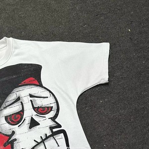 T-shirt court à manches courtes et col rond pour homme, blanc, avec motif de crâne imprimé, en jersey de coton, haut décontracté - Product Image 2