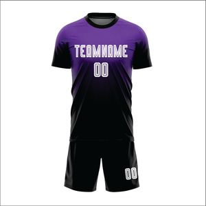ชุดฟุตบอลแบบซับลิเมชั่นสั่งทำขายส่ง ผ้าโพลีเอสเตอร์ 100% แห้งเร็ว เสื้อและกางเกง พร้อมสกรีนชื่อ/หมายเลขทีมตามสั่ง มีสินค้าในสต็อก - Product Image 5