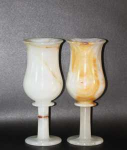 Ensemble de verres à vin en onyx faits à la main, gobelets uniques en pierre naturelle, vaisselle de bar de luxe, cadeau, décoration de mariage et de maison - Product Image 4
