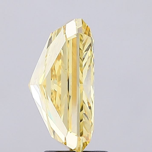 Diamant de laboratoire CVD certifié, pierre précieuse en vrac, élégant bijou de luxe, scintillant, taille coussin, jaune vif - Product Image 4