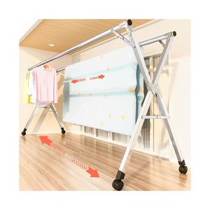 Tendedero de Ropa Portátil de 2.4m con Ruedas, Plegable, Ahorra Espacio, para Uso en Interiores y Exteriores, Material Resistente - Product Image 5