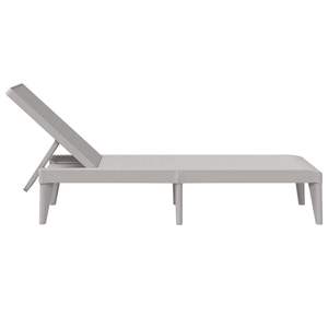 Chaise longue pliante standard en polypropylène gris, design pliable pratique pour la détente en plein air - Product Image 5