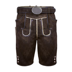 Vente en gros de Lederhosen pour hommes, shorts en cuir traditionnels bavarois avec logo personnalisé, fournisseur de tenues d'Oktoberfest - Product Image 2