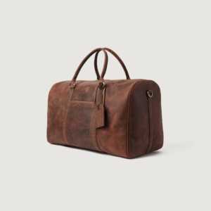 Bolsa de Viaje Deportiva de Cuero para Hombre, Bolsa de Lona para Exteriores con Acabado de Cuero Resistente - Product Image 2