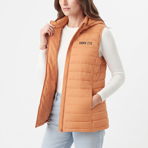 Gilet matelassé oversize pour femme, vente en gros, veste sans manches d'hiver avec capuche, fermeture éclair, manteau chaud rembourré avec poches, vêtement d'extérieur - Product Image 3