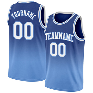 Maillots de basket-ball à dégradé de couleur bleu ciel, très demandés, design personnalisé, sublimation, 100% polyester, vente en gros OEM - Product Image 1