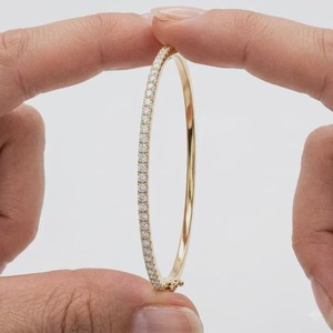 Premium Quality Handmade Moissanite Bangles 925 Silver Designer <b>Bracelet</b> for Bridal Jewelry Collection Available For Sale - Product Image 6