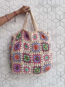 มาใหม่ล่าสุดฤดูร้อนชายหาดฟางกระเป๋าโบฮีเมียนโครเชต์กระเป๋าถือHandmadeผู้หญิงไหล่กระเป๋าหญ้าทะเลสไตล์Macrameกระเป๋า - Product Image 3