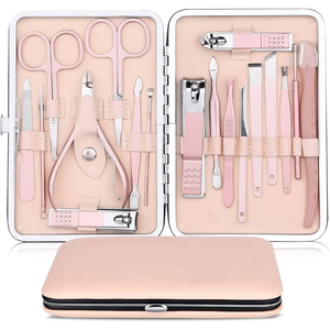 Juego de Manicura y Pedicura Profesional de Lujo de 19 Piezas, Kit de Cortauñas de Acero Inoxidable 5 en 1, Cortadores de Uñas, Tijeras de Belleza - Product Image 4