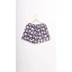 Ensemble 2 pièces décontracté pour femme en satin 100 % coton imprimé à la main, respirant, manches courtes, taille élastique, 220g, lavable en machine 26 - Product Image 1