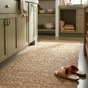 Hand Woven Natural Jute Area Rug Beige Textured Flat <b>Weave</b> Floor Carpet Modern Living Room Bedroom Hallway Home Decor - Product Image 5