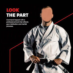 Karate Uniform for <b>Kids</b> and Adults Lightweight Student Karate Gi Martial Arts Training Uniform White <b>Belt</b> Beginners Practice - Product Image 4