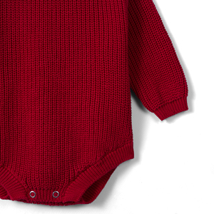 Combinaison pour bébé garçon en coton 100% tricoté, écologique, couleur unie, boutons YKK, combinaison d'hiver pour nourrisson, OEM ODM personnalisé - Product Image 4