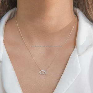 Pendentif en diamant rond IGI/GIA Lab cultivé en or 14k pour les fiançailles ou les mariages des femmes-Bijoux de laboratoire à la mode - Product Image 3