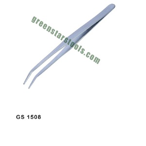 Pince à épiler de précision LUXURO 175 mm en acier inoxydable standard pour la pose de bijoux, perles, pierres précieuses, outil de montre - GS1508 - Product Image 2