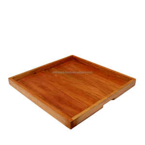 Regal Harmony bandeja de madera de lujo para servir elegante Acacia Mango & Sheesham bandejas de madera con asas Decoración de mesa de centro de Hotel en casa - Product Image 1