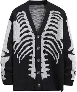 Pull en maille épaisse respirant en polyester/coton à col en V avec logo frontal et manches longues pour femme, collection hiver décontractée Power Abaan Sports - Product Image 5