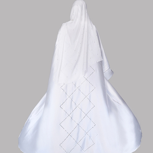 OEM <b>Women</b> <b>Abaya</b> Factory Luxury Modest Wear Satin Plaid with Pockets Embellishments Custom Size Options Eco-Friendly - Product Image 6